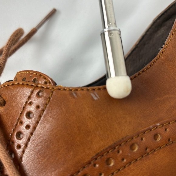 COLE HAAN Men Collen Wing Tip II British Tan Brown Oxford C12489 SZ 9.5 - Picture 11 of 16